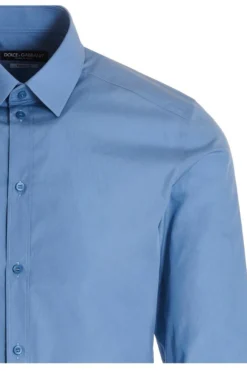 ( New Season ) Dolce & Gabbana Button-Up Shirt - Blue -Cheap Vestureo Store 404c3d759fd7cdbc833e745ec38999bb