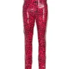 Dolce & Gabbana Animal Print Skinny Leg Pants - Pink