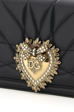 ( New Season ) Dolce & Gabbana Devotion Medium Shoulder Bag - Black -Cheap Vestureo Store 407a913e1d67f1d72929b95fe0dfeb70