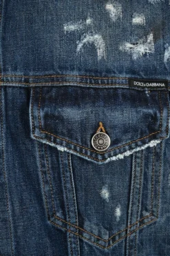 Dolce & Gabbana Distressed Buttoned Denim Jacket - Blue 11 Dolce & Gabbana Distressed Buttoned Denim Jacket - Blue -Cheap Vestureo Store 40b07a70b52982e611e58d0409db4159