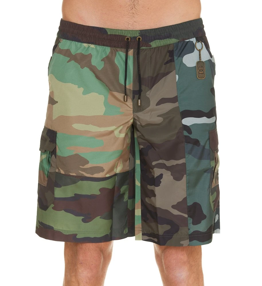 ( New Season ) Dolce & Gabbana Camouflage Printed Swim Shorts - Multi 1 ( New Season ) Dolce & Gabbana Camouflage Printed Swim Shorts - Multi