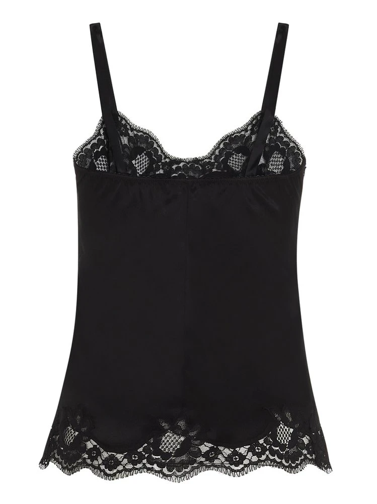 Dolce & Gabbana Lace Detail Camisole - Black 2 Dolce & Gabbana Lace Detail Camisole - Black - Image 2