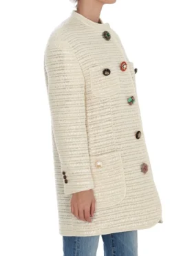 Dolce & Gabbana Single-Breasted Crewneck Jacket - White -Cheap Vestureo Store 4246f8a1ed1843b4d664895d9f4d03f6