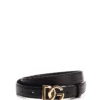 ( New Season ) Dolce & Gabbana Logo Buckle Belt - Black