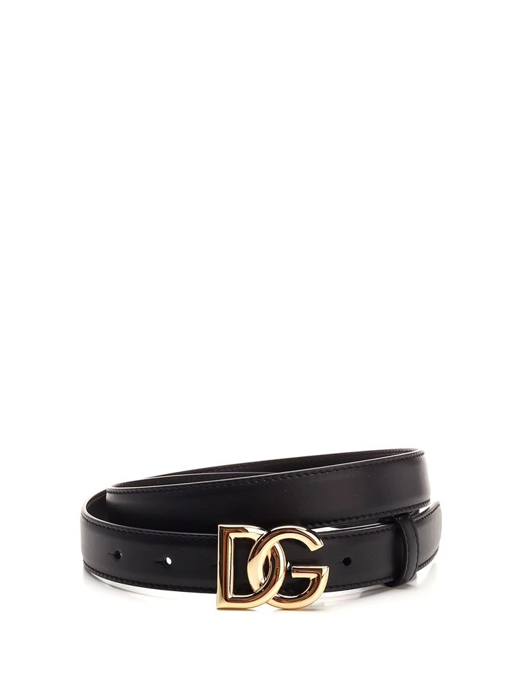 ( New Season ) Dolce & Gabbana Logo Buckle Belt - Black 1 ( New Season ) Dolce & Gabbana Logo Buckle Belt - Black