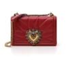 ( New Season ) Dolce & Gabbana Medium Devotion Shoulder Bag - Red