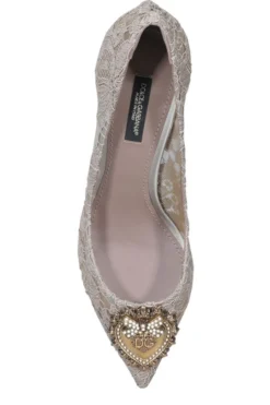 ( New Season ) Dolce & Gabbana Lace Detailed Pointed-Toe Pumps - Beige -Cheap Vestureo Store 42cf8d9e47e7dd5f725e6c2224ea850f