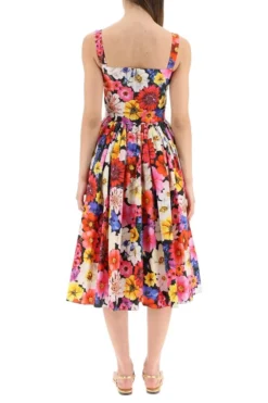 ( New Season ) Dolce & Gabbana Floral Printed Sleeveless Midi Dress - Multi -Cheap Vestureo Store 4344f2f814c8196175ff29d6cde07a90