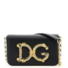 ( New Season ) Dolce & Gabbana DG Girls Chain Crossbody Bag - Black