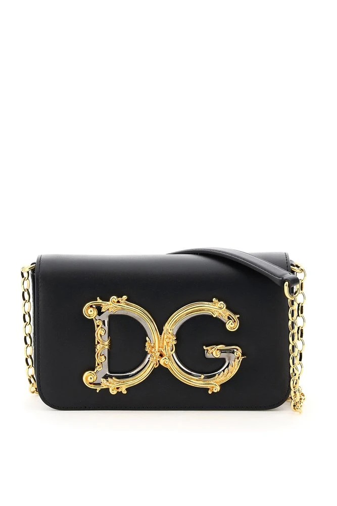 ( New Season ) Dolce & Gabbana DG Girls Chain Crossbody Bag - Black 1 ( New Season ) Dolce & Gabbana DG Girls Chain Crossbody Bag - Black