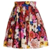 ( New Season ) Dolce & Gabbana Short Garden-Print Poplin Skirt - Multi