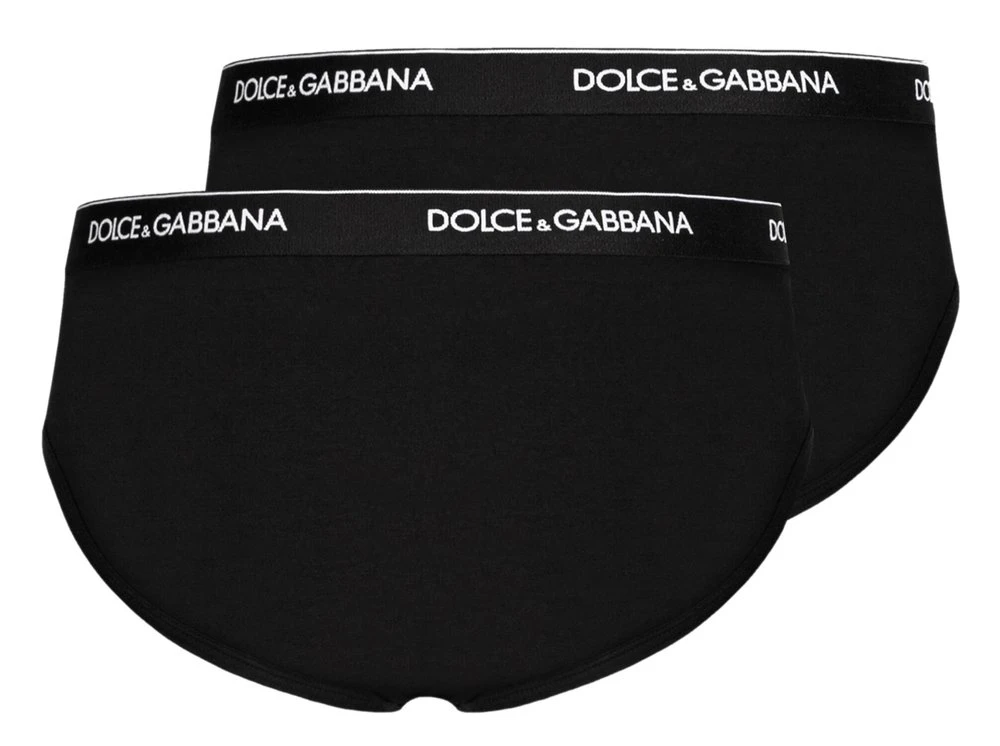 ( New Season ) Dolce & Gabbana 2 Pack Briefs - Black 2 ( New Season ) Dolce & Gabbana 2 Pack Briefs - Black - Image 2