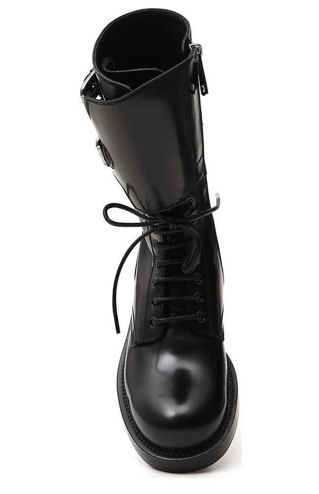 Dolce & Gabbana Buckle-Detailed Combat Boots - Black 4 Dolce & Gabbana Buckle-Detailed Combat Boots - Black - Image 4