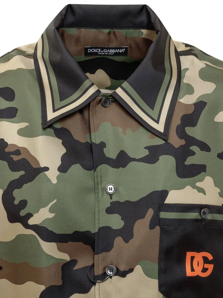 ( New Season ) Dolce & Gabbana Camouflage-Printed Hawaiian Shirt - Multi 3 ( New Season ) Dolce & Gabbana Camouflage-Printed Hawaiian Shirt - Multi - Image 3