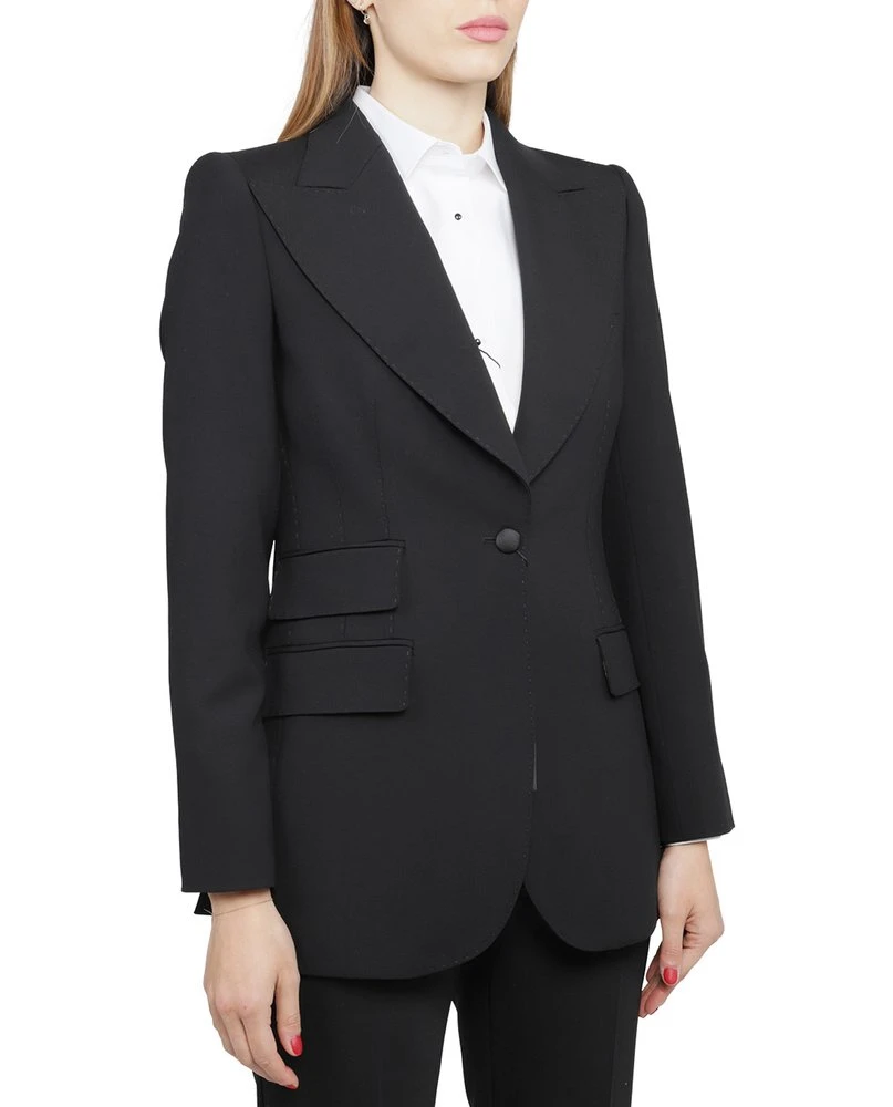 Dolce & Gabbana Single-Breasted Tailored Blazer - Black 6 Dolce & Gabbana Single-Breasted Tailored Blazer - Black - Image 6