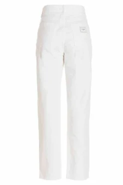 ( New Season ) Dolce & Gabbana Logo Patch Distressed Effect Jeans - White -Cheap Vestureo Store 4442ec56ab63b317166bace6c5184c24