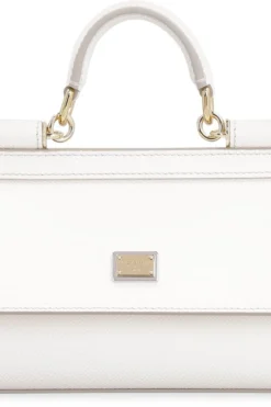 ( New Season ) Dolce & Gabbana Sicily Foldover Small Tote Bag - White