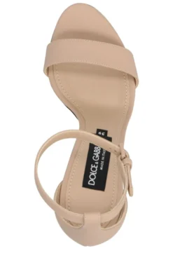 ( New Season ) Dolce & Gabbana DG Heel Open Toe Sandals - Pink -Cheap Vestureo Store 44ac5cc3af3e7f600993f6d46c972408