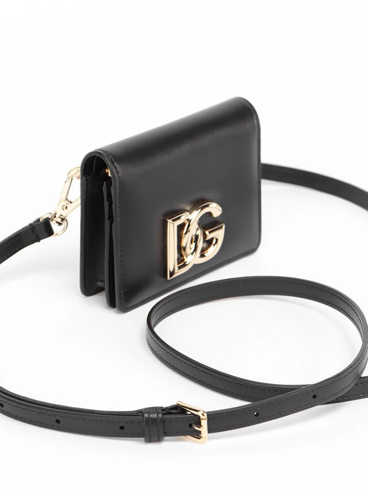 ( New Season ) Dolce & Gabbana DG Logo Plaque Mini Crossbody Bag - Black 3 ( New Season ) Dolce & Gabbana DG Logo Plaque Mini Crossbody Bag - Black - Image 3