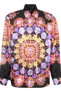 ( New Season ) Dolce & Gabbana Graphic Printed Long-Sleeved Shirt - Multi