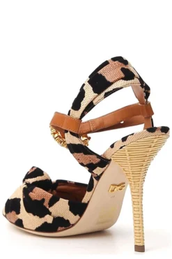 Dolce & Gabbana Jewelled Animal Print Sandals - Leo Nocciola -Cheap Vestureo Store 45f5987140d578fd0fa629bcfff51610
