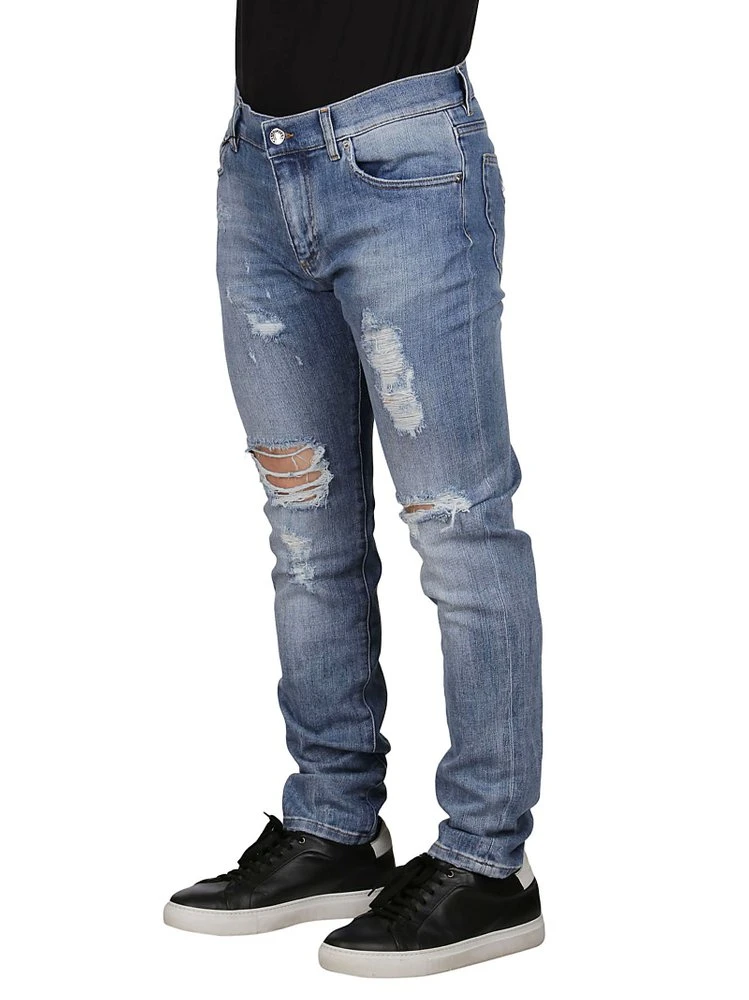 Dolce & Gabbana Distressed Skinny Jeans - Blue 5 Dolce & Gabbana Distressed Skinny Jeans - Blue - Image 5