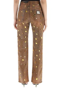 ( New Season ) Dolce & Gabbana Embellished High-Waisted Jeans - Multi -Cheap Vestureo Store 4621138414b35d4a4d7a11f3a51b86dc