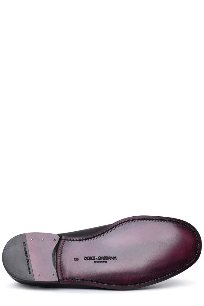 ( New Season ) Dolce & Gabbana Ariosto Plaque Loafers - Black 3 ( New Season ) Dolce & Gabbana Ariosto Plaque Loafers - Black - Image 3