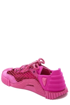 ( New Season ) Dolce & Gabbana Mesh Lace-Up Sneakers - Pink -Cheap Vestureo Store 466032cc80266ab0b5ef6e0551ba0f83