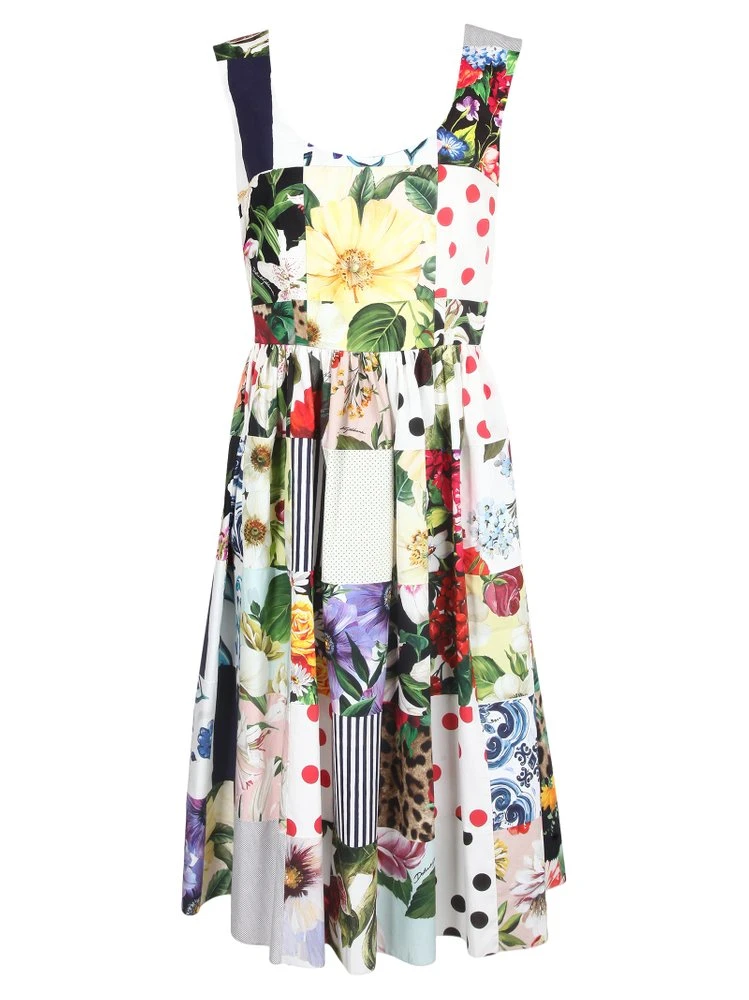 Dolce & Gabbana Floral Patchwork Dress - Multi 1 Dolce & Gabbana Floral Patchwork Dress - Multi