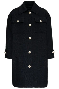 Dolce & Gabbana Pearl Embellished Coat - Black