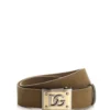 ( New Season ) Dolce & Gabbana Logo Buckle Belt - Green