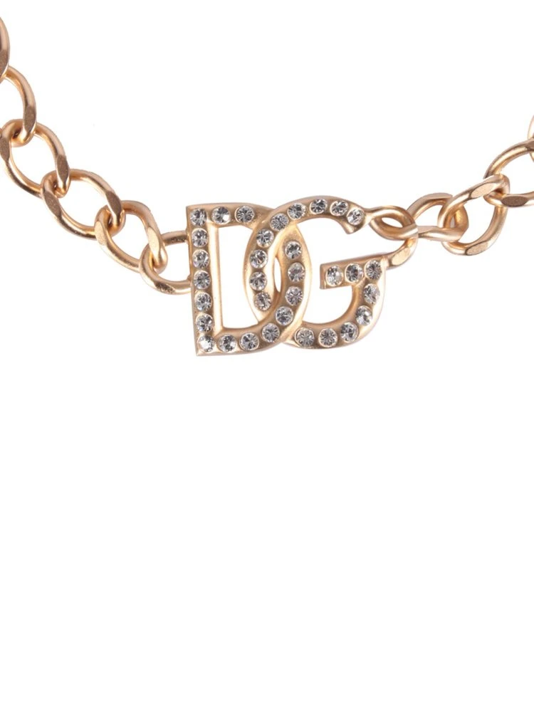 ( New Season ) Dolce & Gabbana Embellished Logo Chain Choker - Gold 3 ( New Season ) Dolce & Gabbana Embellished Logo Chain Choker - Gold - Image 3