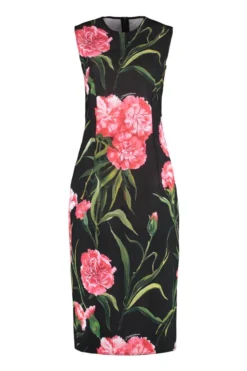 ( New Season ) Dolce & Gabbana Floral Print Sleeveless Dress - Multi