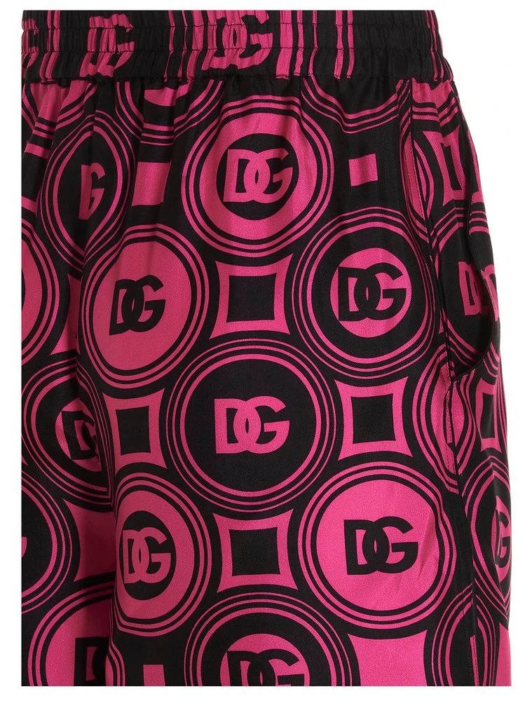 ( New Season ) Dolce & Gabbana Logo Print Two-Tone Shorts - Multi 4 ( New Season ) Dolce & Gabbana Logo Print Two-Tone Shorts - Multi - Image 4