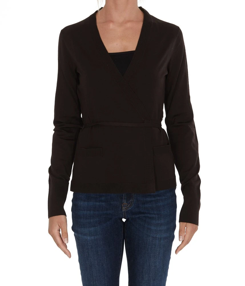Dolce & Gabbana Wrap Knit Cardigan - Brown 4 Dolce & Gabbana Wrap Knit Cardigan - Brown - Image 4