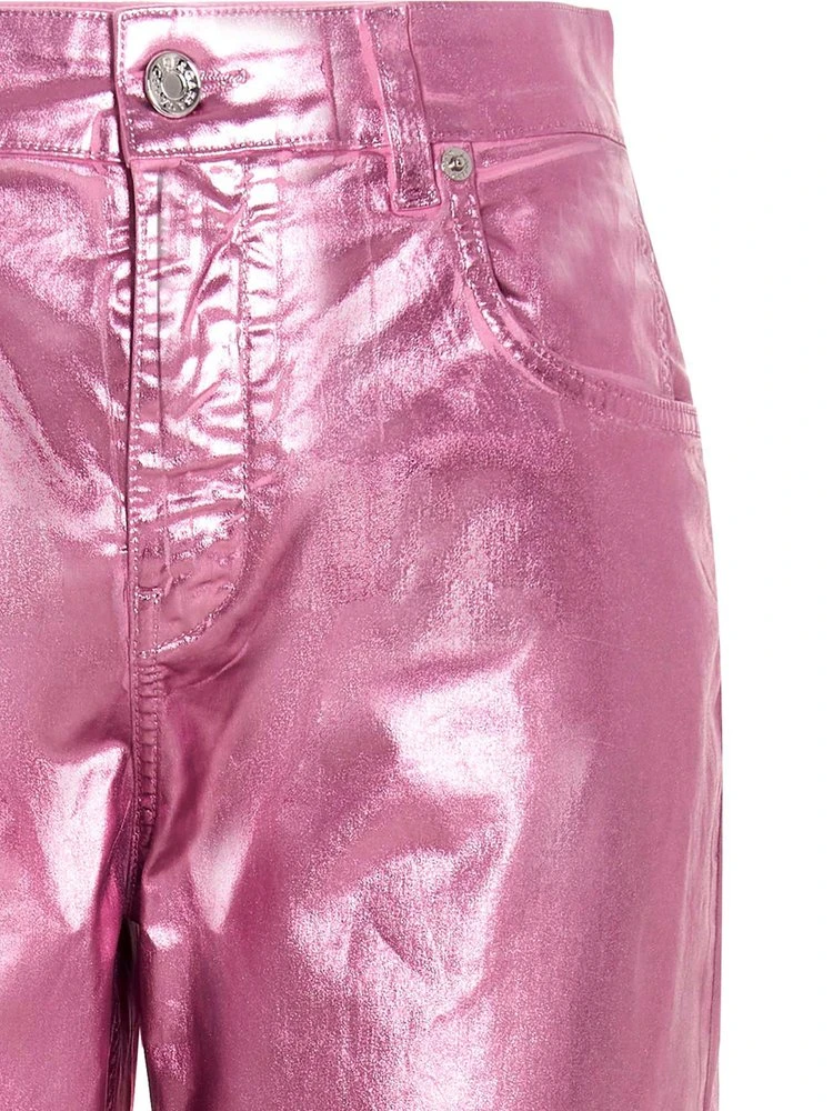 Dolce & Gabbana Metallic Effect Straight-Leg Jeans - Pink 5 Dolce & Gabbana Metallic Effect Straight-Leg Jeans - Pink - Image 5