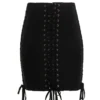 ( New Season ) Dolce & Gabbana Lace-Up Mini Skirt - Black