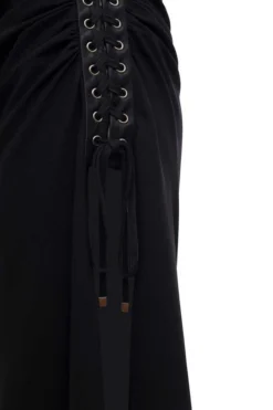 ( New Season ) Dolce & Gabbana Gathered Detail Sleeveless Midi Dress - Black -Cheap Vestureo Store 4901ceb187e01bf79780da749f7c1383