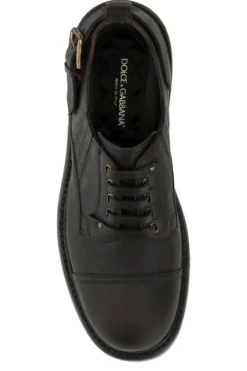 Dolce & Gabbana Lace-Up Buckle Detail Derby Shoes - Brown -Cheap Vestureo Store 4916076cb50bfea2c39bda79651380f3