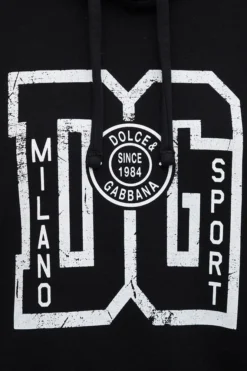 Dolce & Gabbana DG Print Jersey Hoodie - Black -Cheap Vestureo Store 49215505222bf5acb1c5426bcb0cc00b