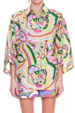 ( New Season ) Dolce & Gabbana 60s Printed Shirt - Multi