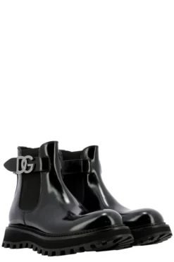 Dolce & Gabbana DG Logo Boots - Black -Cheap Vestureo Store 4998baa5eb404a29295049d557072a9f