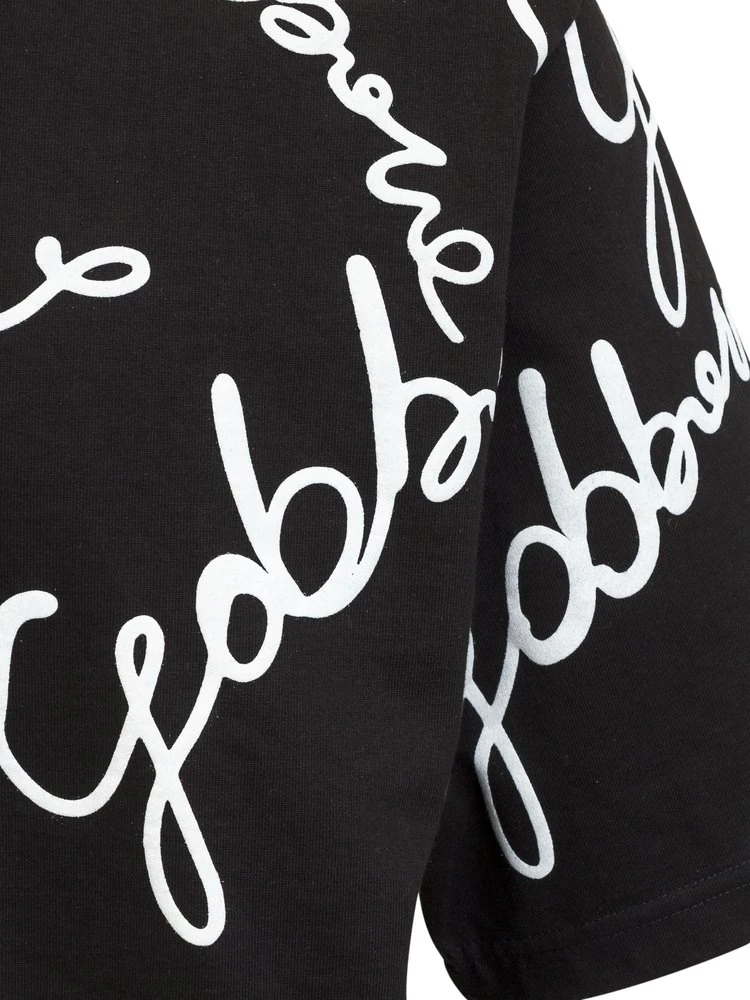 Dolce & Gabbana Allover Signature Logo T-Shirt - Black 4 Dolce & Gabbana Allover Signature Logo T-Shirt - Black - Image 4