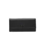 ( New Season ) Dolce & Gabbana Logo Plaque Continental Wallet - Black