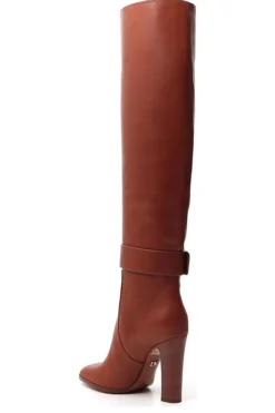 Dolce & Gabbana Buckle Detail Knee-High Boots - Brown -Cheap Vestureo Store 4a12a99566cb53202bc3529ce165c4ad