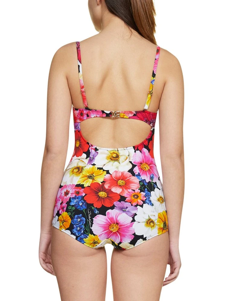 ( New Season ) Dolce & Gabbana Floral Print Unerderwire Cup One-Piece - Multi 3 ( New Season ) Dolce & Gabbana Floral Print Unerderwire Cup One-Piece - Multi - Image 3