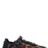 ( New Season ) Dolce & Gabbana Leopard Panel Lace-Up Sneakers - Multi