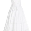 ( New Season ) Dolce & Gabbana Sleeveless Lace-Up Detailed Dress - White