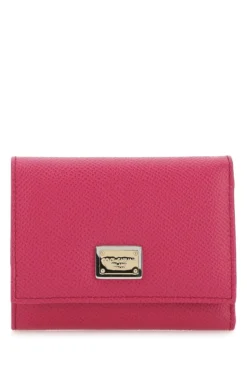 ( New Season ) Dolce & Gabbana Dauphine Zip Detailed Wallet - Pink
